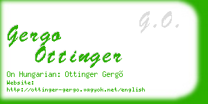 gergo ottinger business card